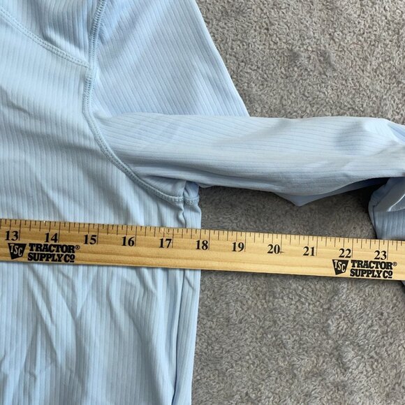 Mondetta Women's S Light Blue 1/4 Zip Pullover Long Sleeve Athletic Top - Picture 7 of 10